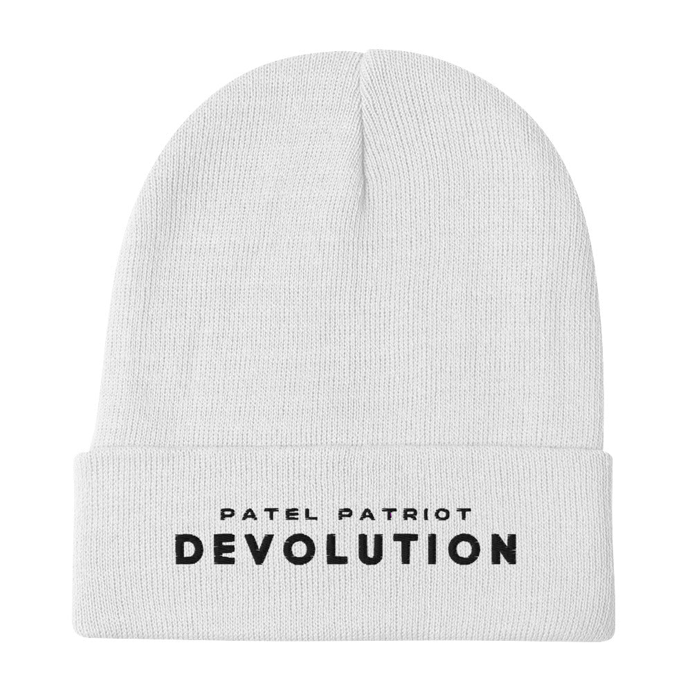 Devolution Embroidered Beanie (dark logo)