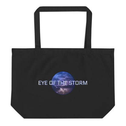 Eye of the Storm Large organic tote bag (black)