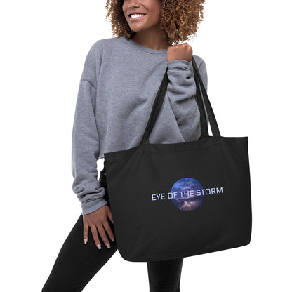 Eye of the Storm Large organic tote bag (black)