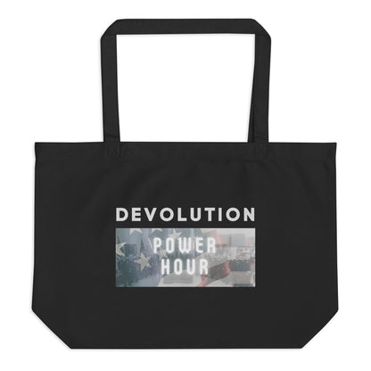 Devolution Power Hour Large organic tote bag (black)