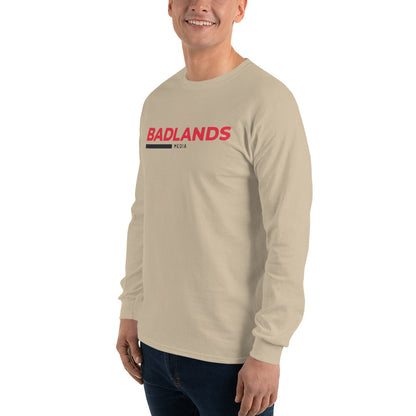 Badlands Unisex Long Sleeve T-Shirt (red/blk logo)