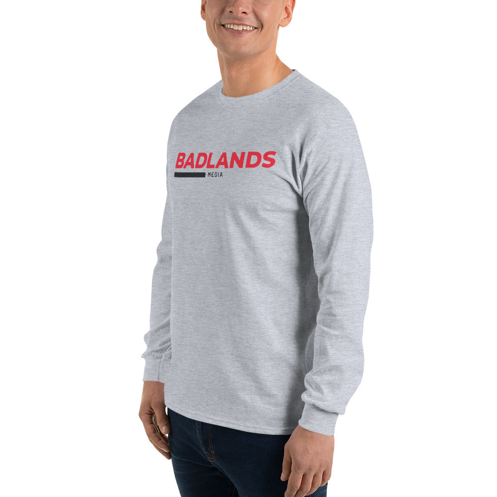 Badlands Unisex Long Sleeve T-Shirt (red/blk logo)