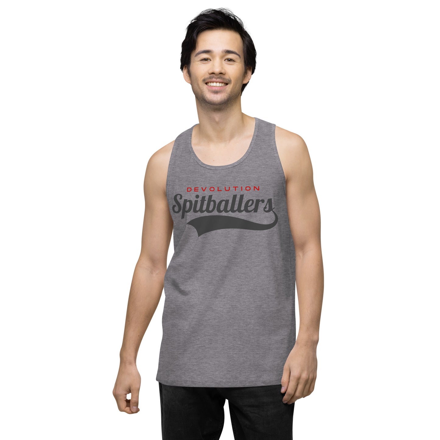 Spitballers Men’s premium tank top (dark logo)