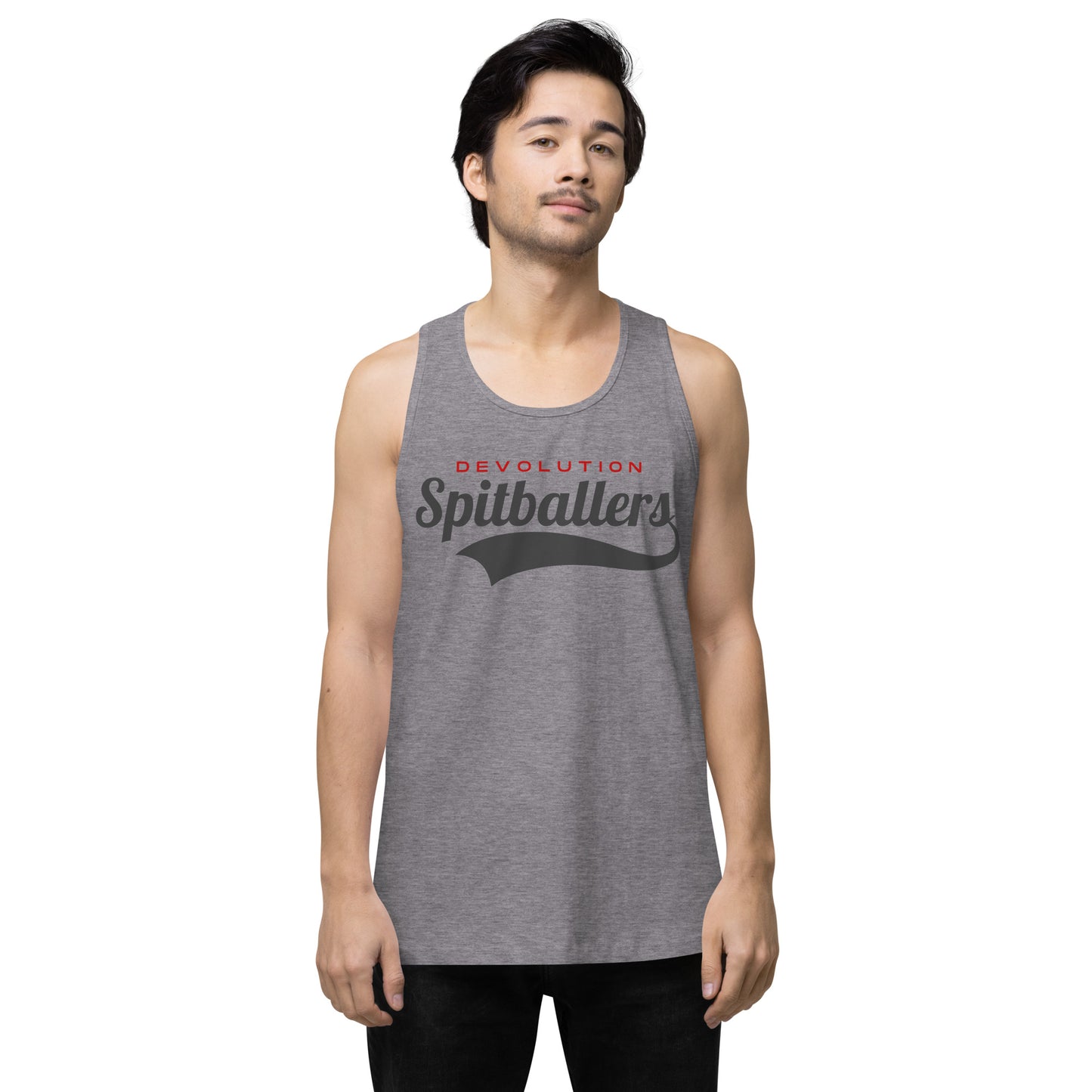 Spitballers Men’s premium tank top (dark logo)