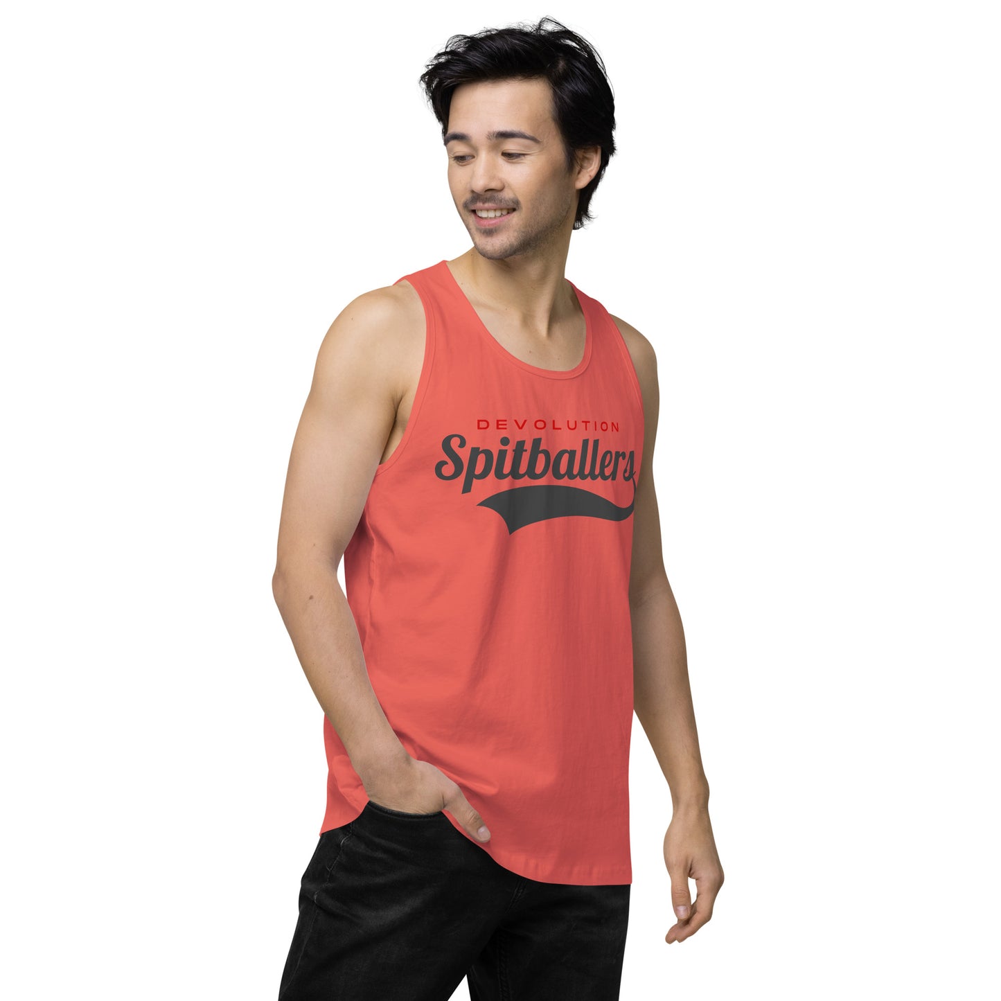 Spitballers Men’s premium tank top (dark logo)