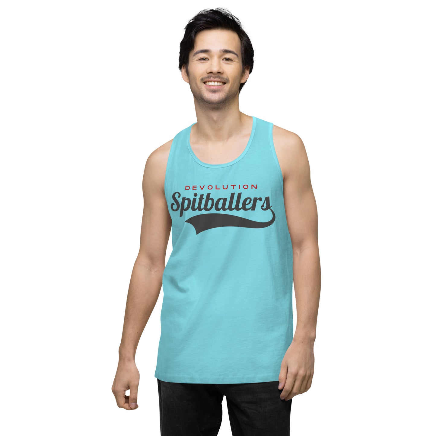 Spitballers Men’s premium tank top (dark logo)