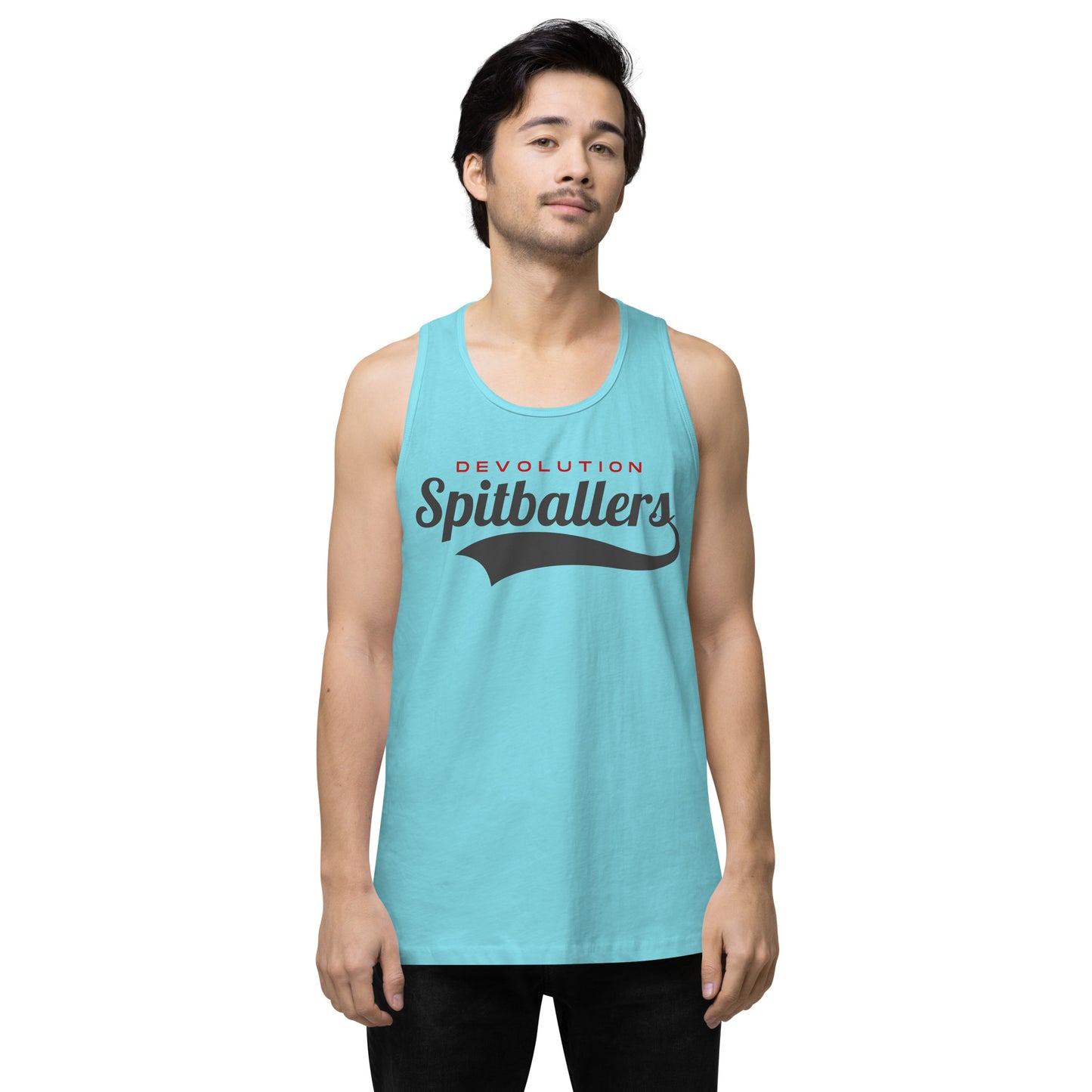 Spitballers Men’s premium tank top (dark logo)