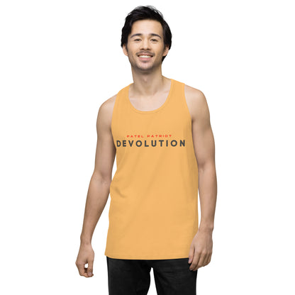 Devolution Men’s premium tank top (dark logo)