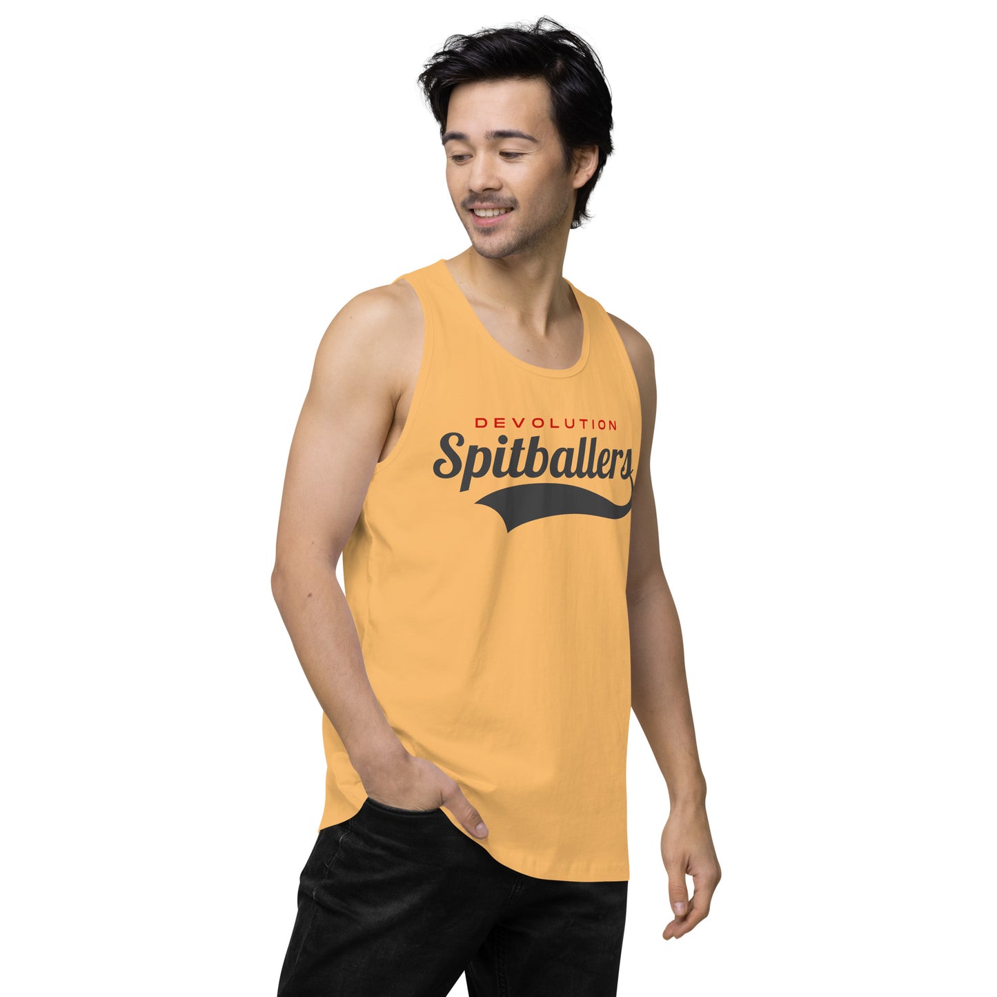 Spitballers Men’s premium tank top (dark logo)