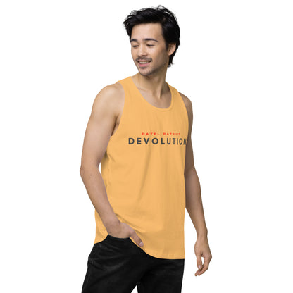 Devolution Men’s premium tank top (dark logo)