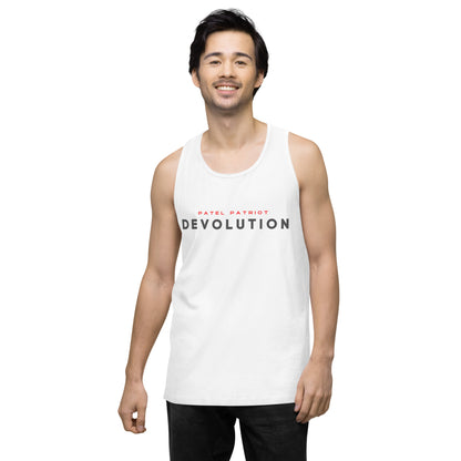 Devolution Men’s premium tank top (dark logo)