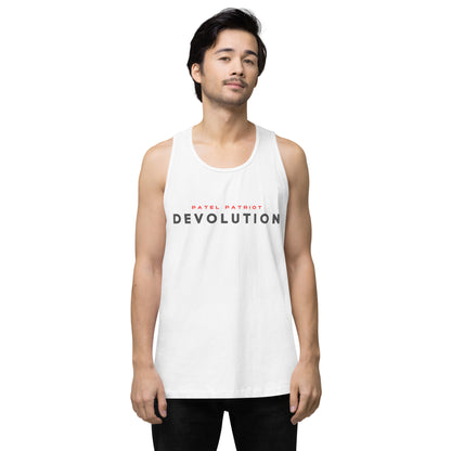 Devolution Men’s premium tank top (dark logo)