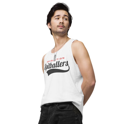 Spitballers Men’s premium tank top (dark logo)