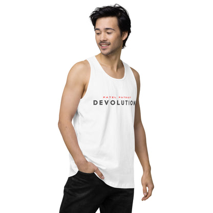 Devolution Men’s premium tank top (dark logo)