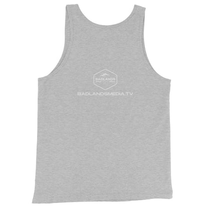 Eye of the Storm Unisex Tank Top (dark logo)