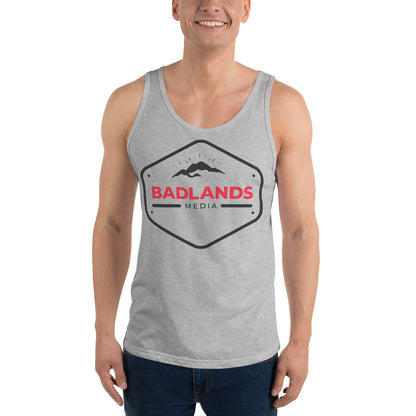 Badlands Unisex Tank Top with red/blk logo