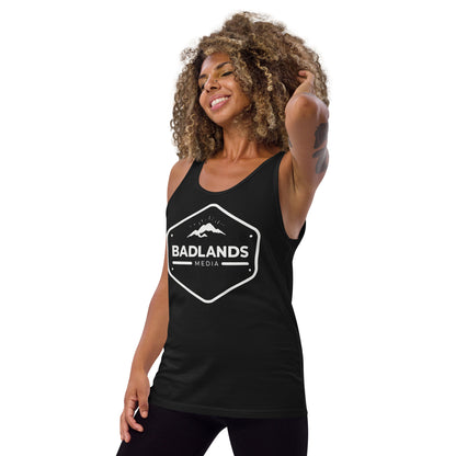 Badlands Unisex Tank Top with white logo