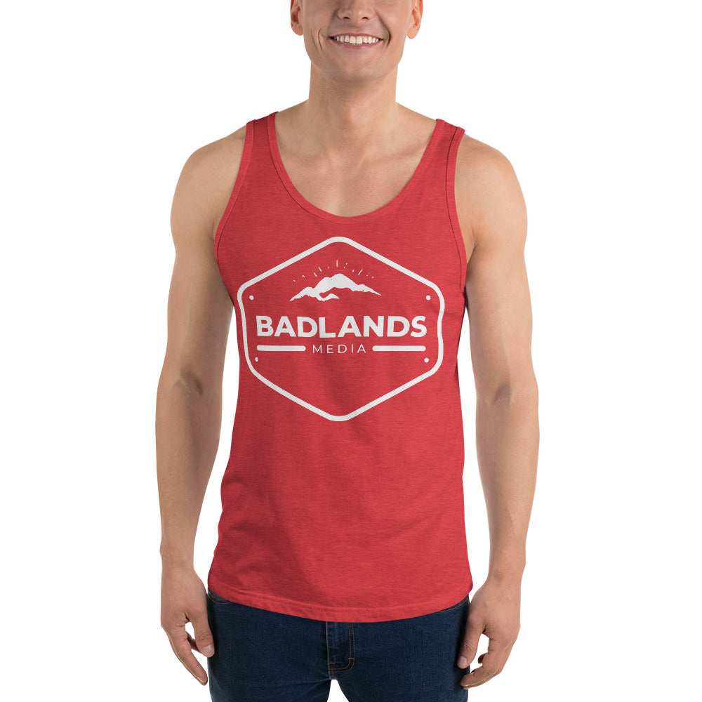 Badlands Unisex Tank Top with white logo