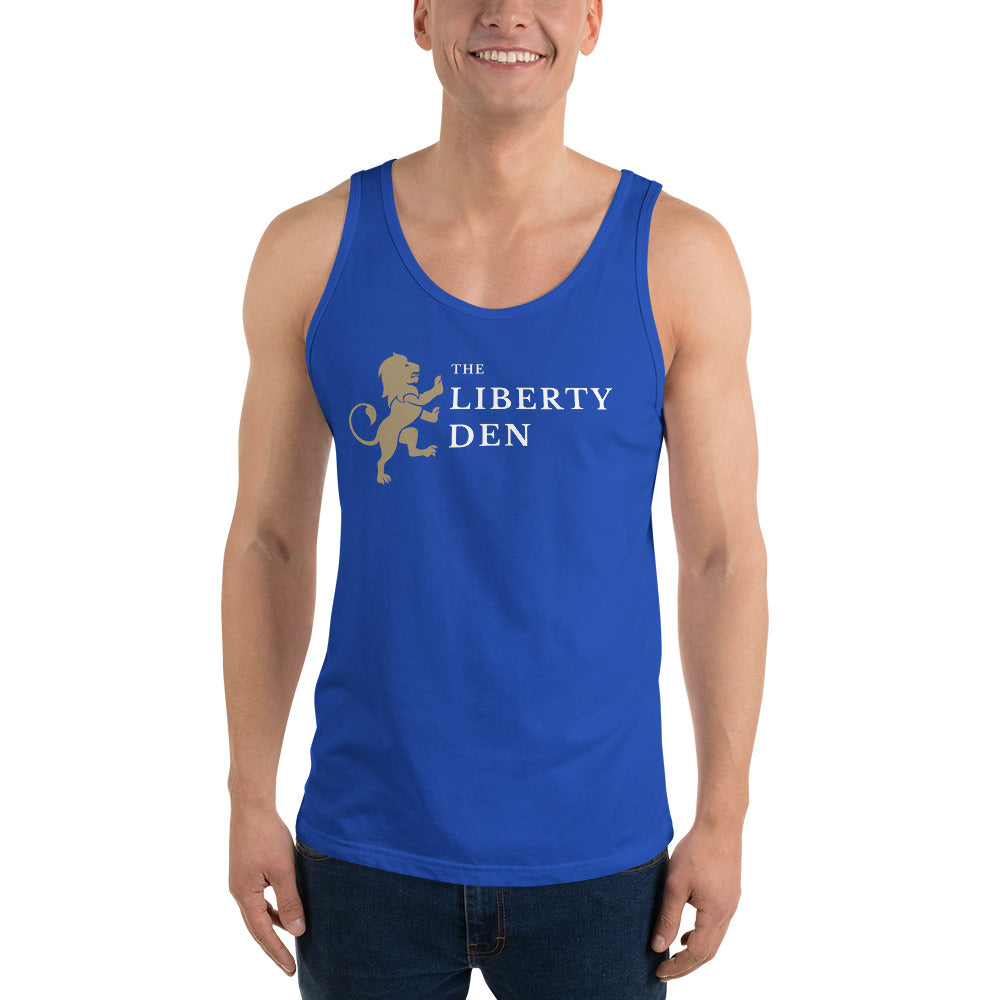 The Liberty Den Men's Tank Top (light logo)