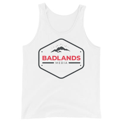 Badlands Unisex Tank Top with red/blk logo