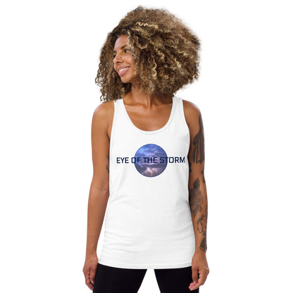 Eye of the Storm Unisex Tank Top (dark logo)