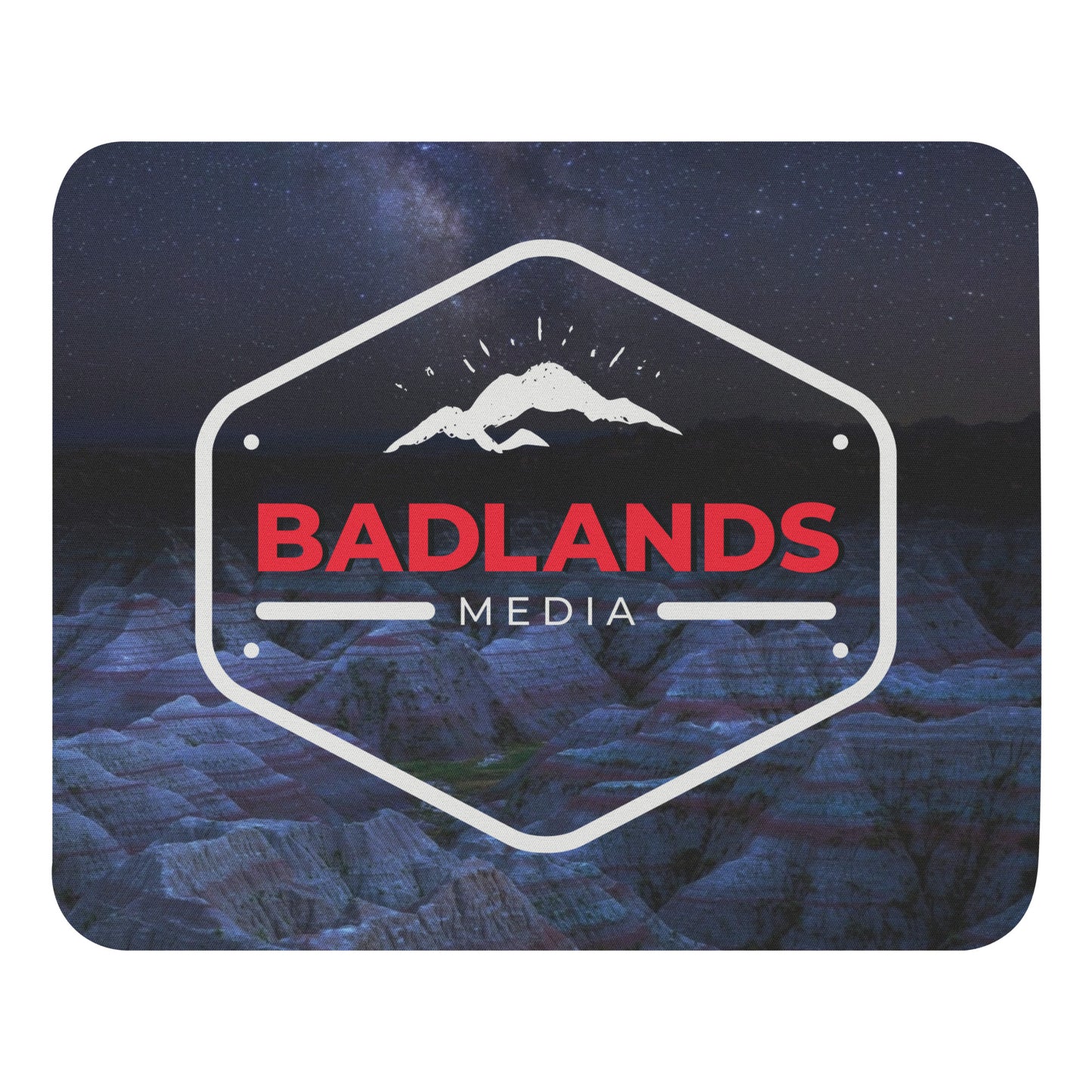 Badlands Mouse Pad in midnight nebula