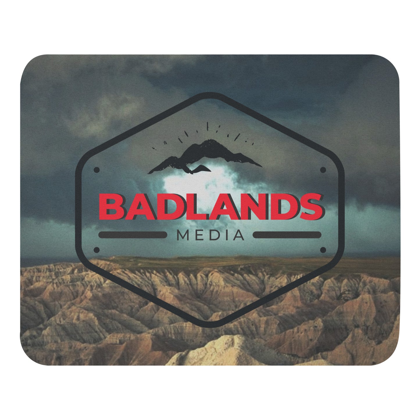 Badlands Mouse Pad in storm