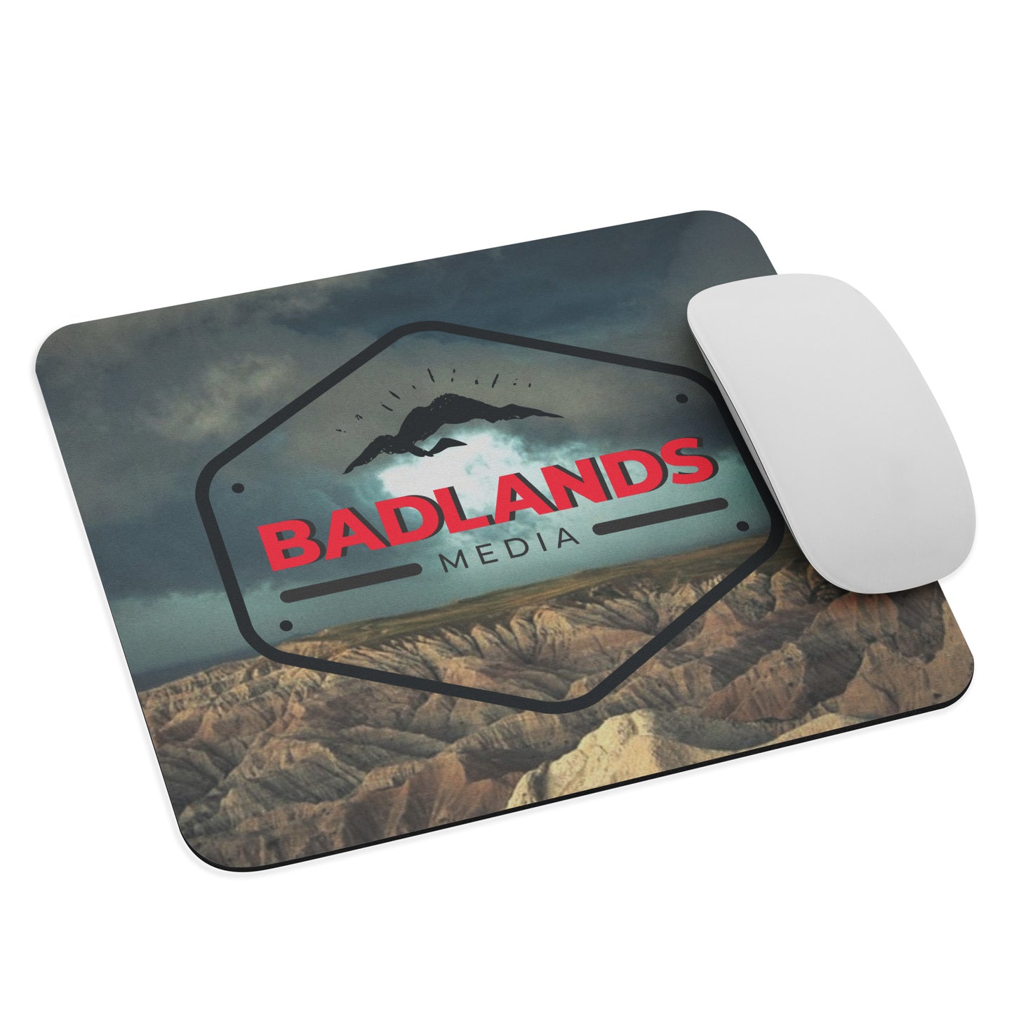 Badlands Mouse Pad in storm