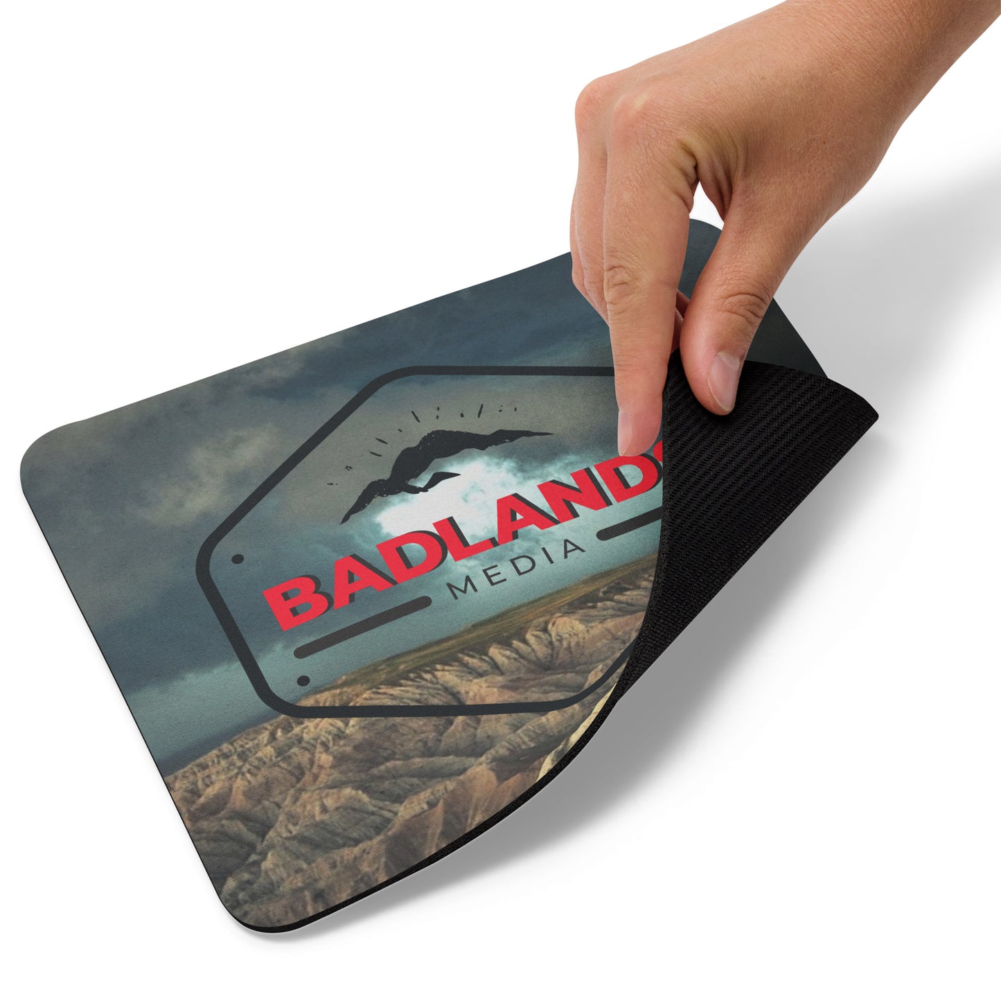 Badlands Mouse Pad in storm