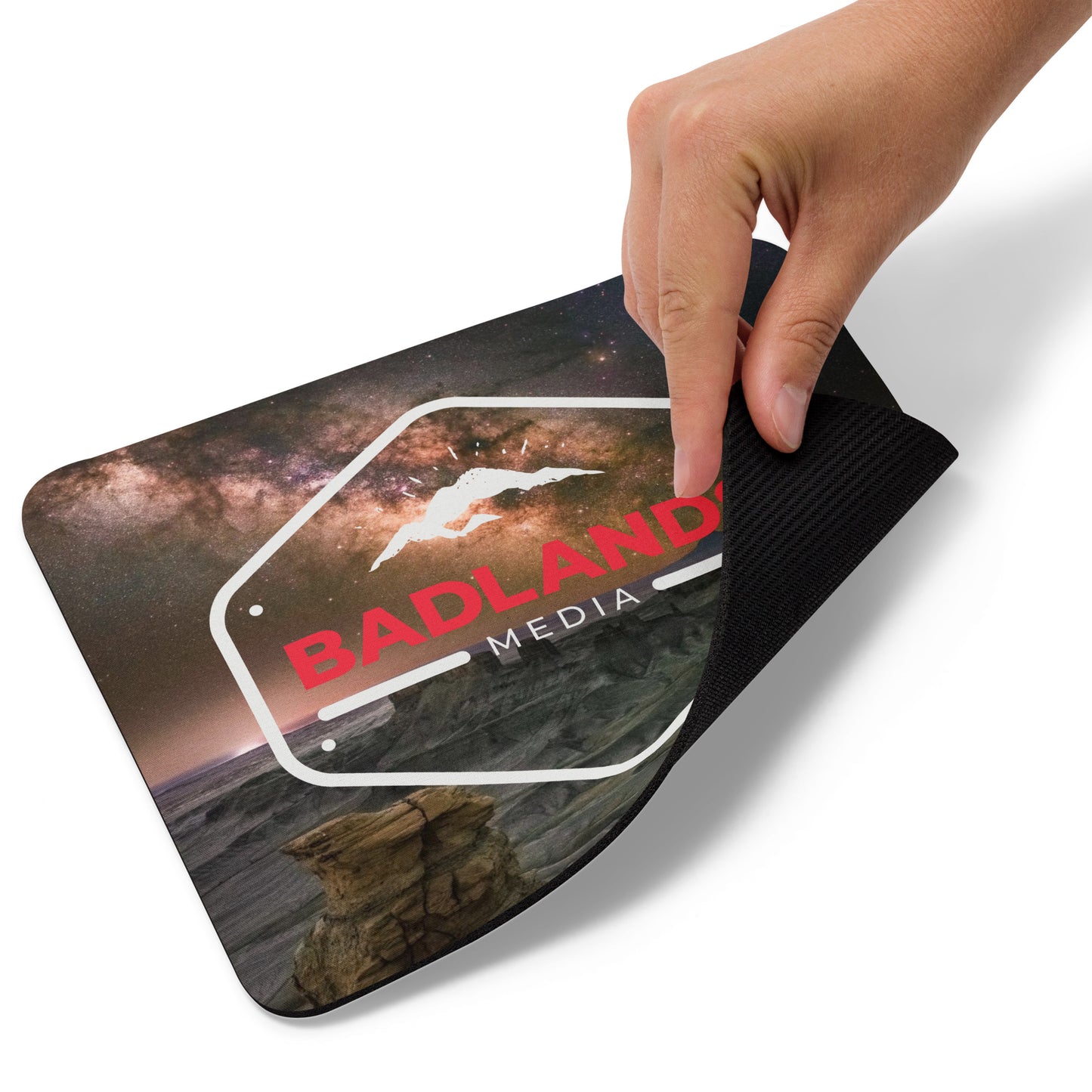 Badlands Mouse Pad in desert nebula