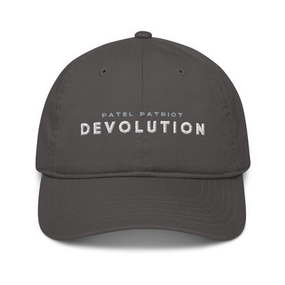 Devolution Organic dad hat (white logo)