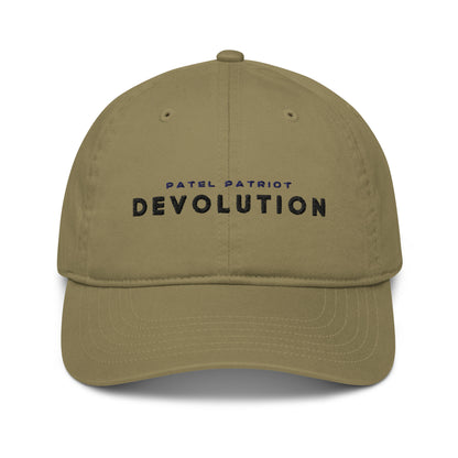 Devolution Organic dad hat (dark logo)