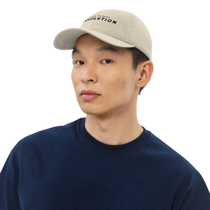 Devolution Organic dad hat (dark logo)