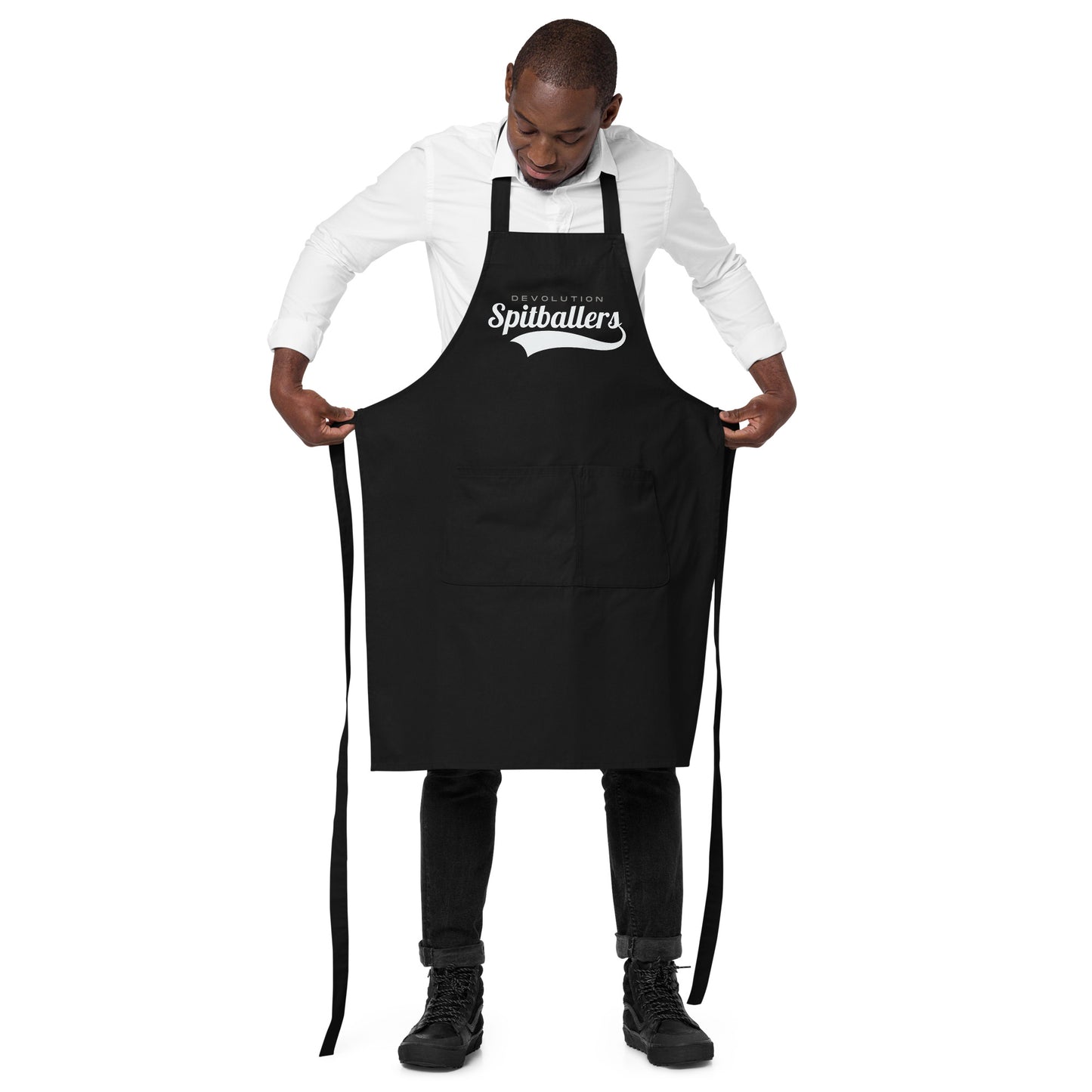 Spitballers Organic cotton apron (white logo)