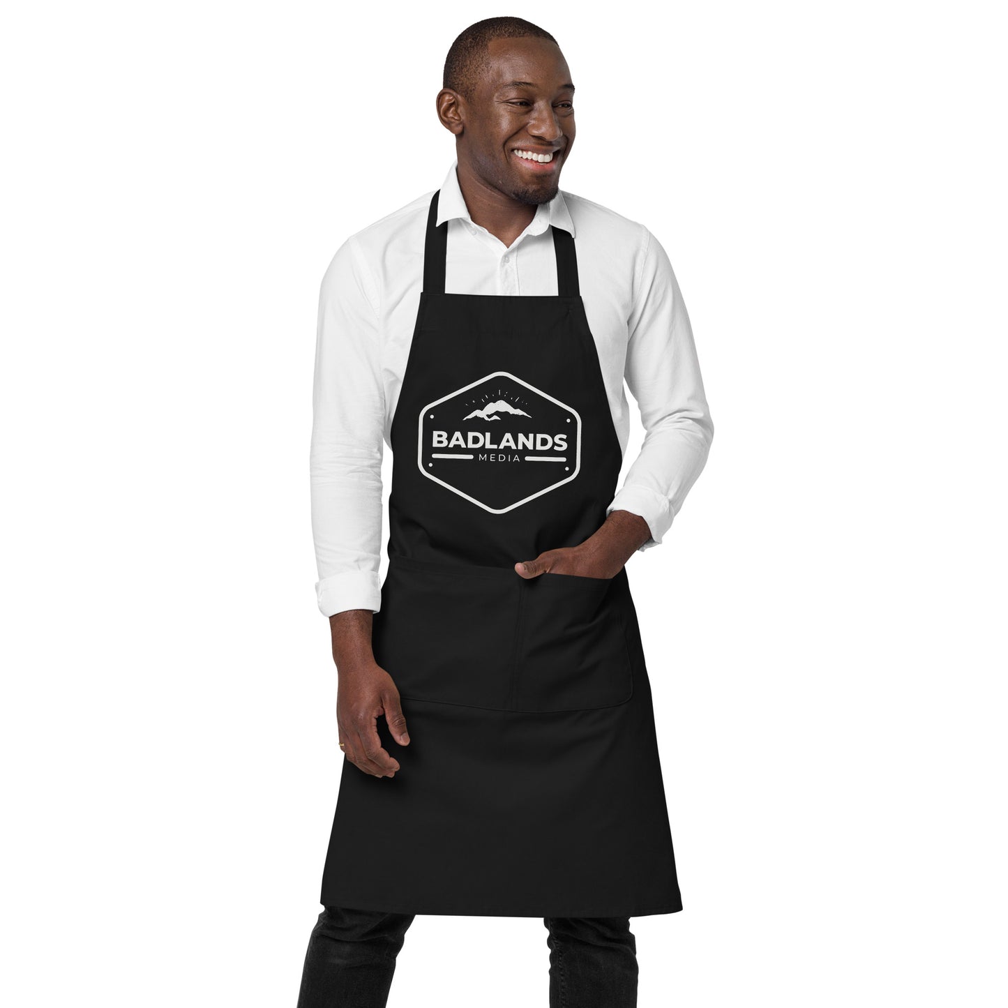 Badlands Organic cotton apron with white logo