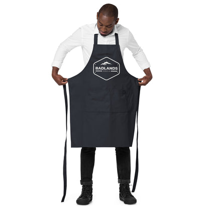 Badlands Organic cotton apron with white logo