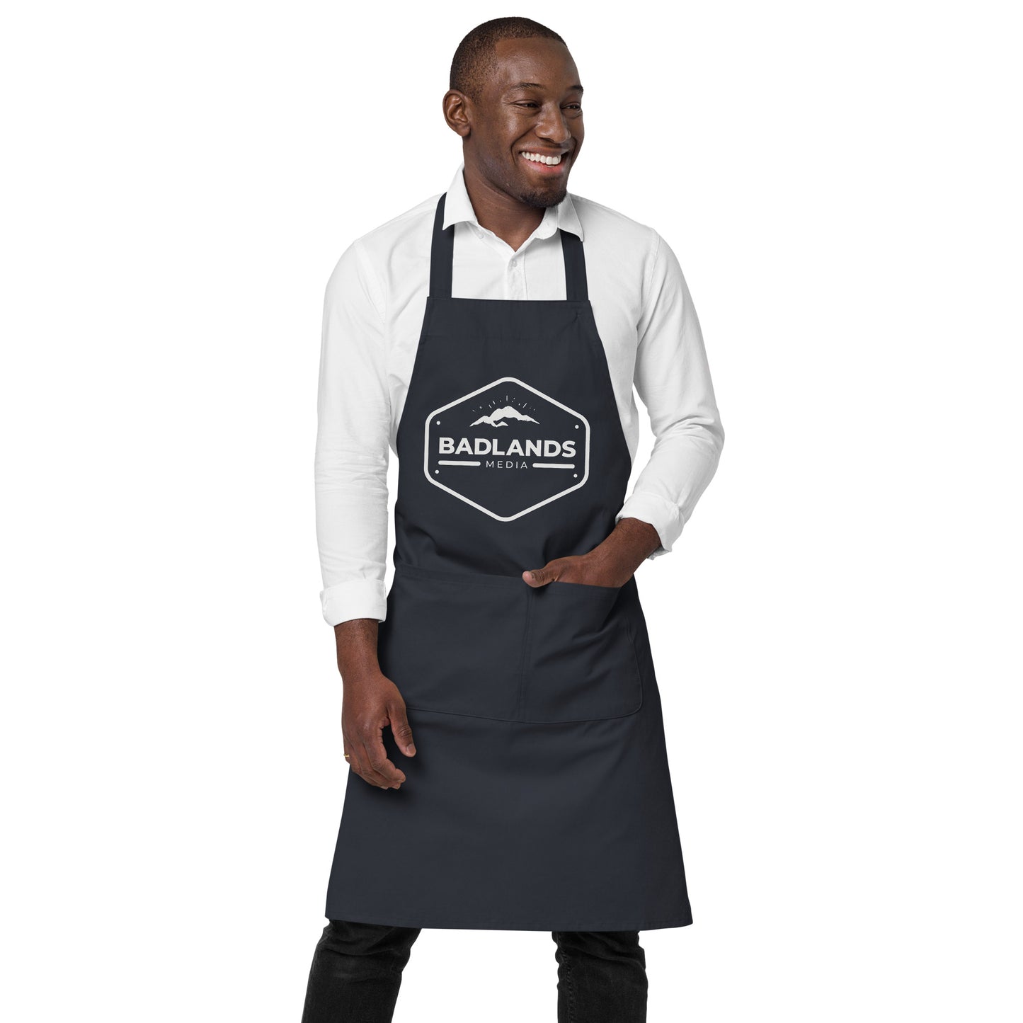 Badlands Organic cotton apron with white logo