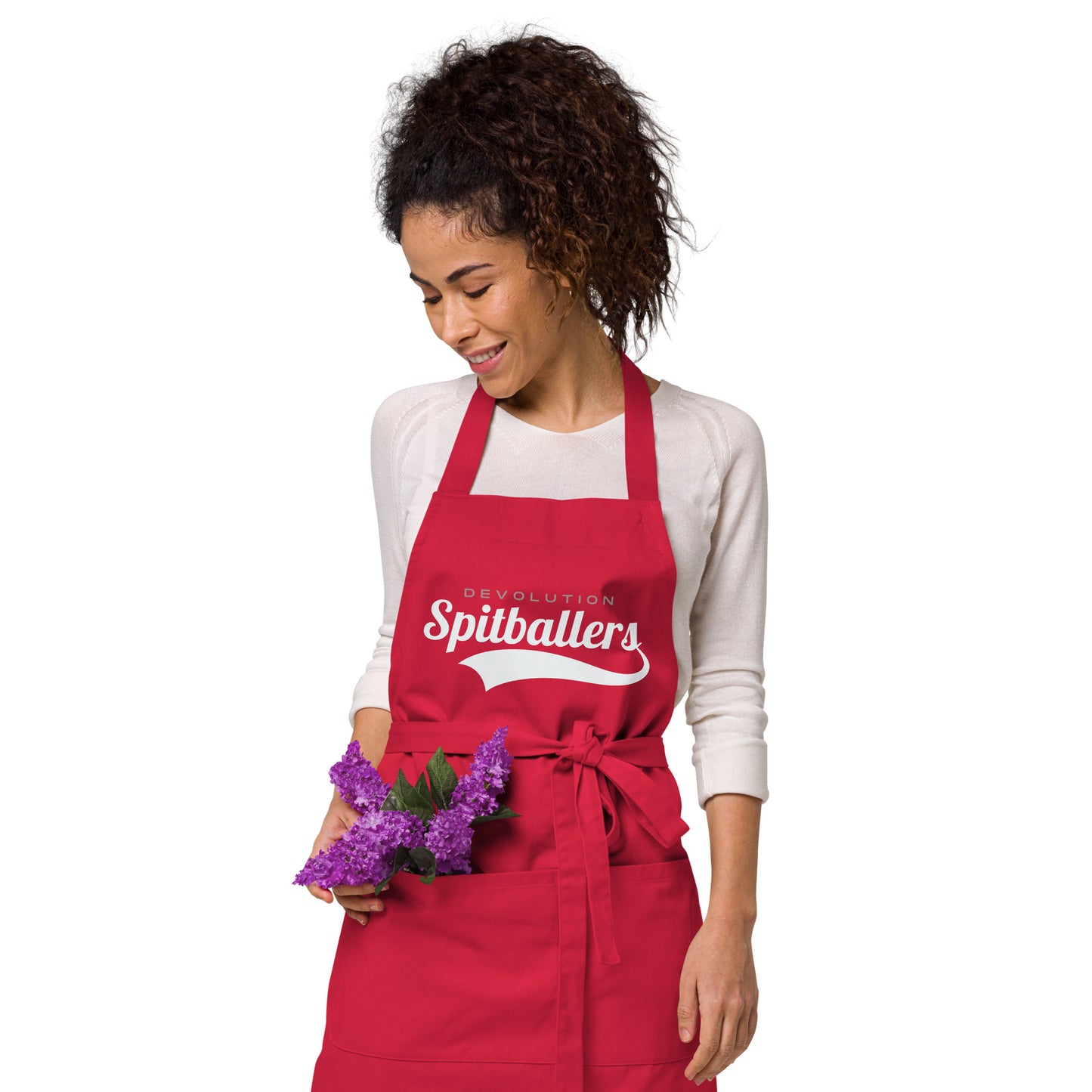 Spitballers Organic cotton apron (white logo)