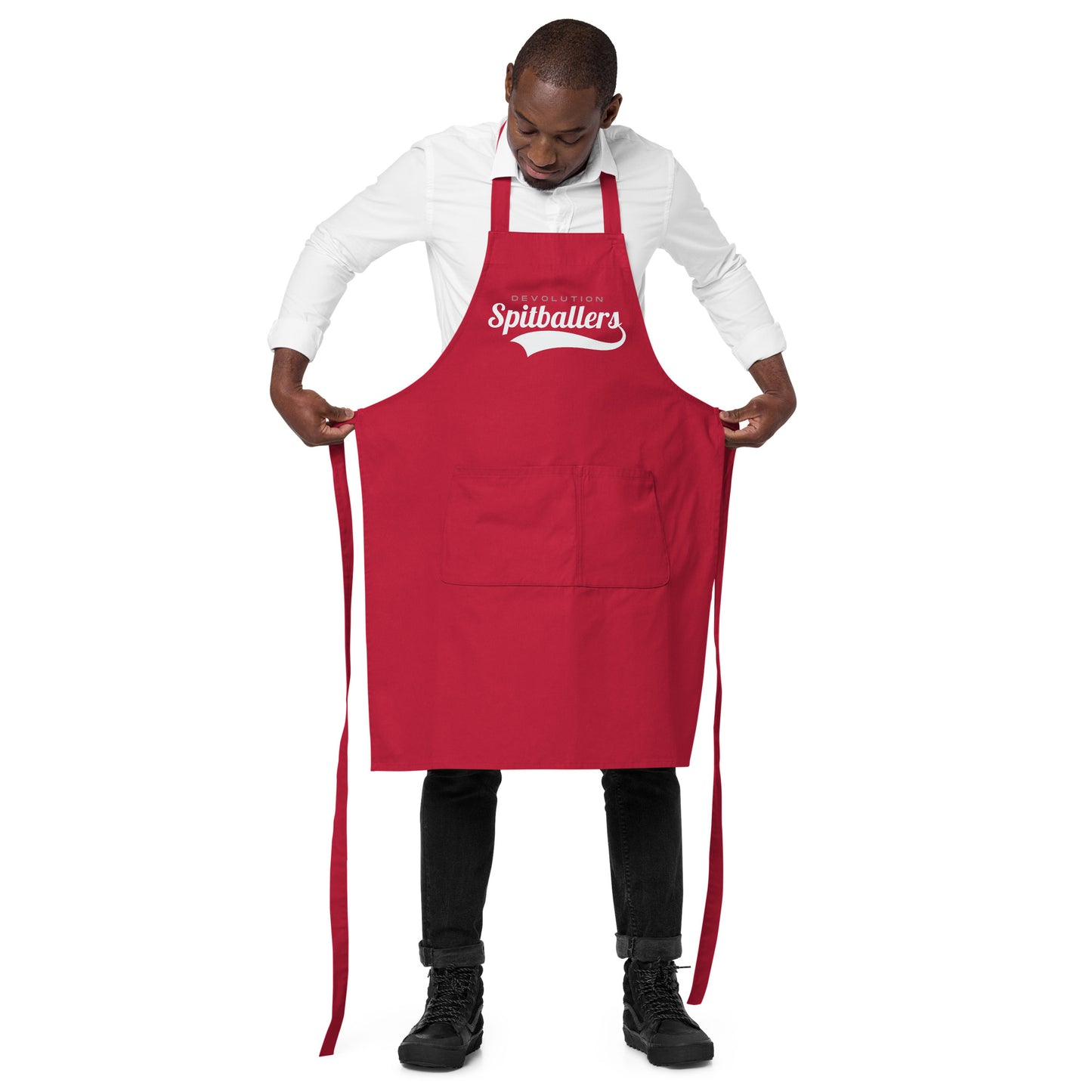 Spitballers Organic cotton apron (white logo)