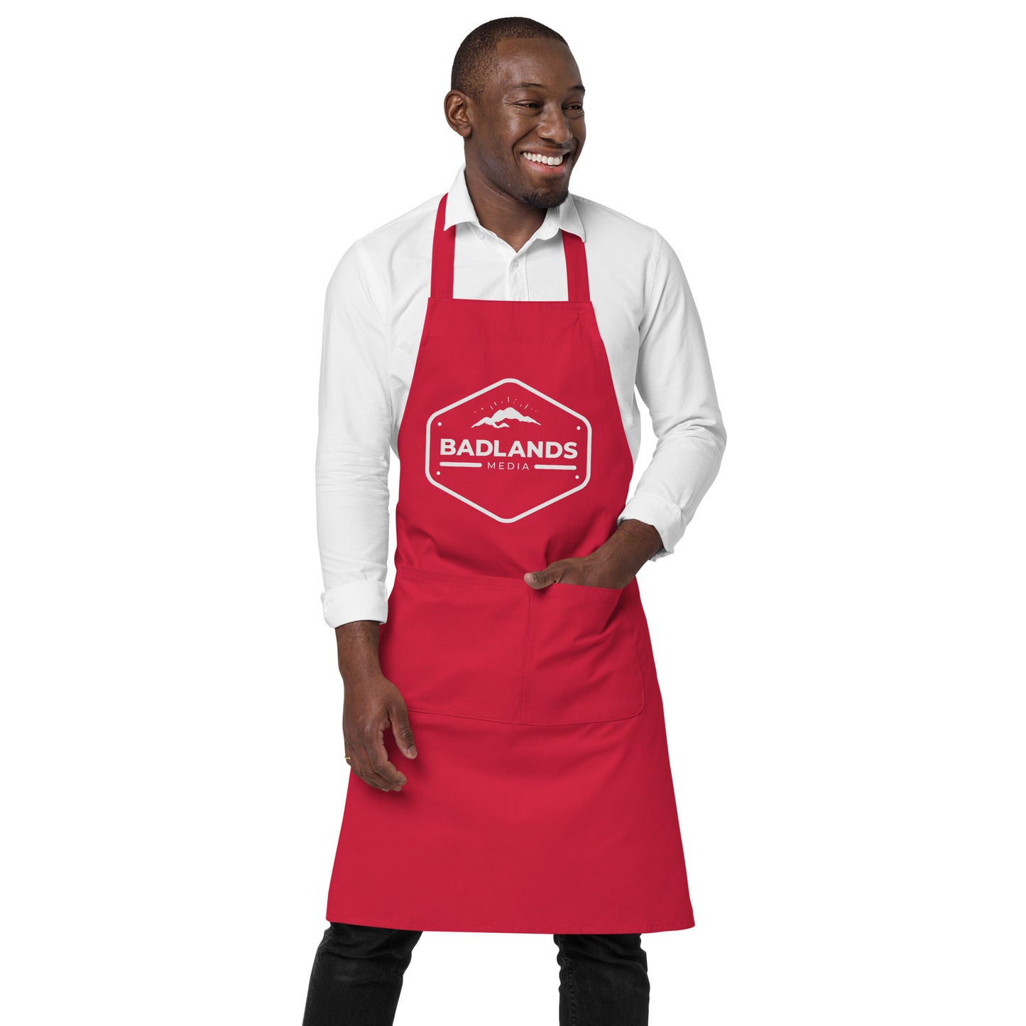 Badlands Organic cotton apron with white logo