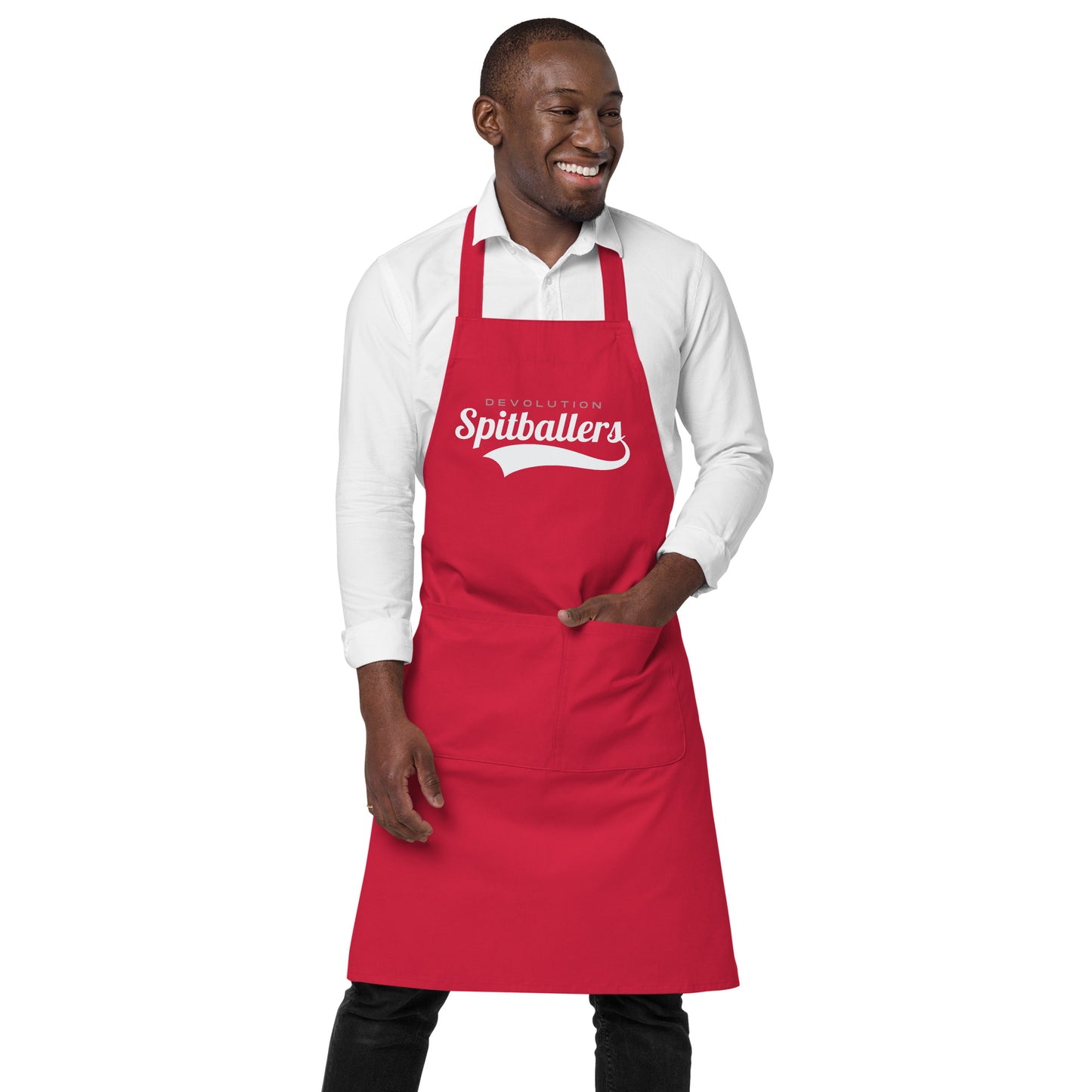 Spitballers Organic cotton apron (white logo)