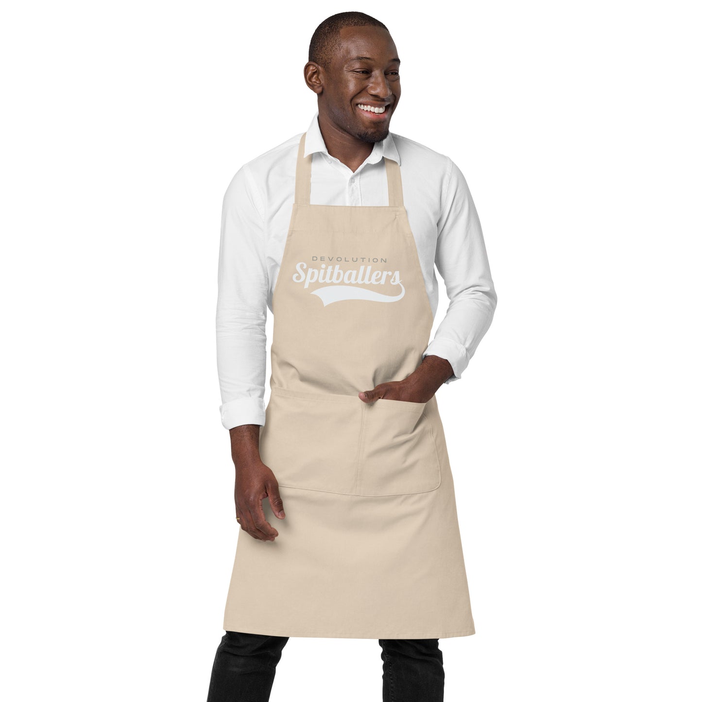 Spitballers Organic cotton apron (white logo)