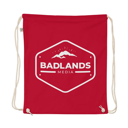 Badlands Organic cotton drawstring bag (white logo)