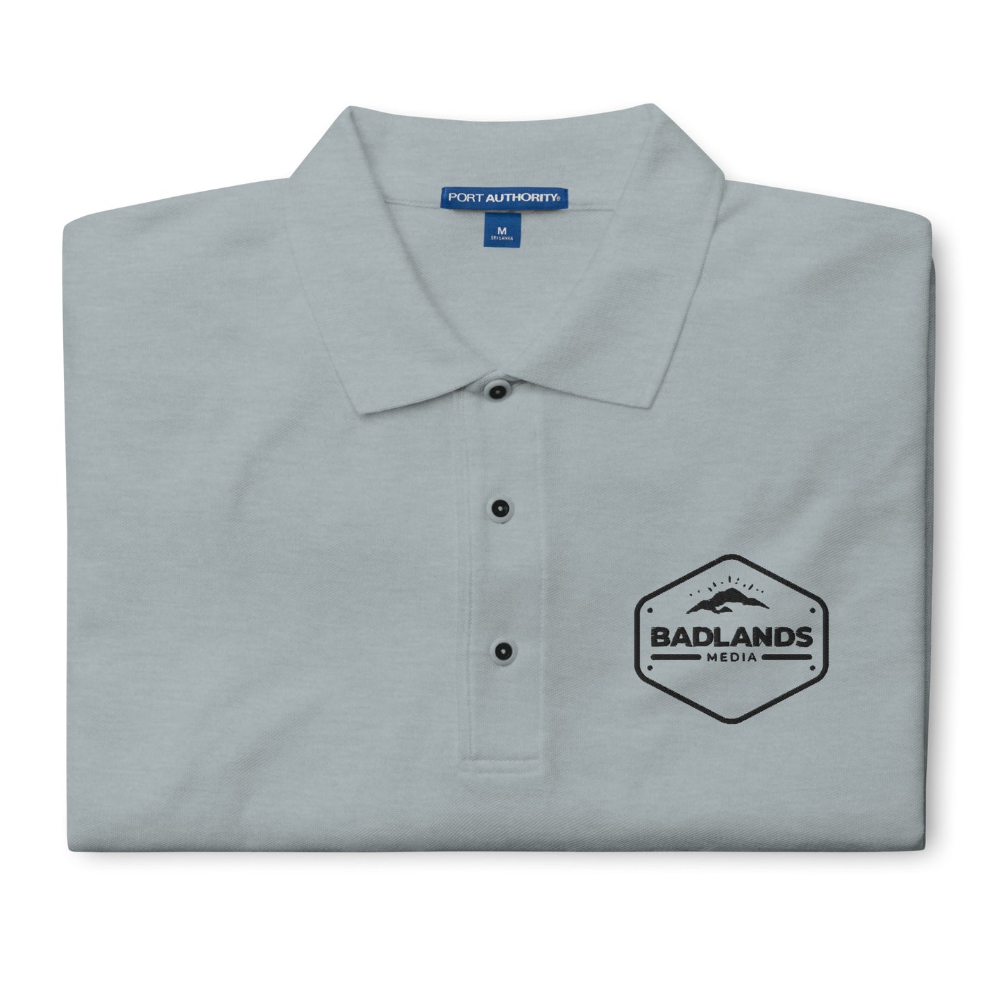 Badlands Men's Premium Polo (black logo)