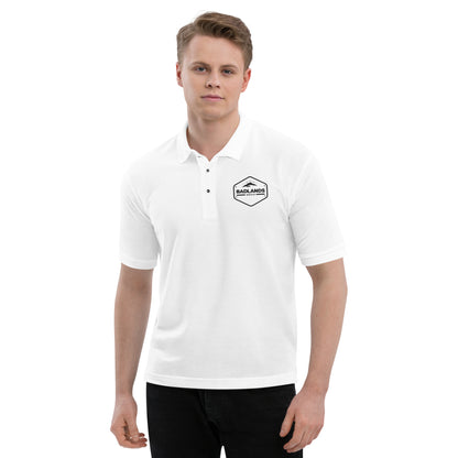 Badlands Men's Premium Polo (black logo)