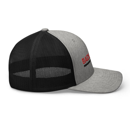 Badlands Trucker Cap with red/blk logo