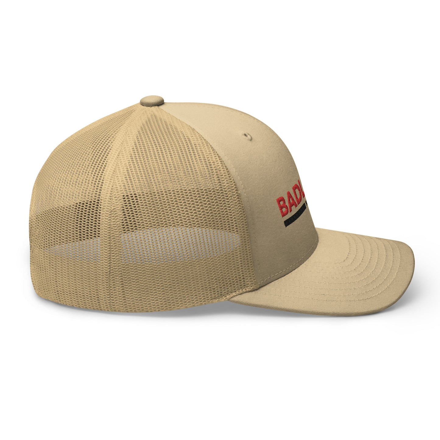 Badlands Trucker Cap with red/blk logo