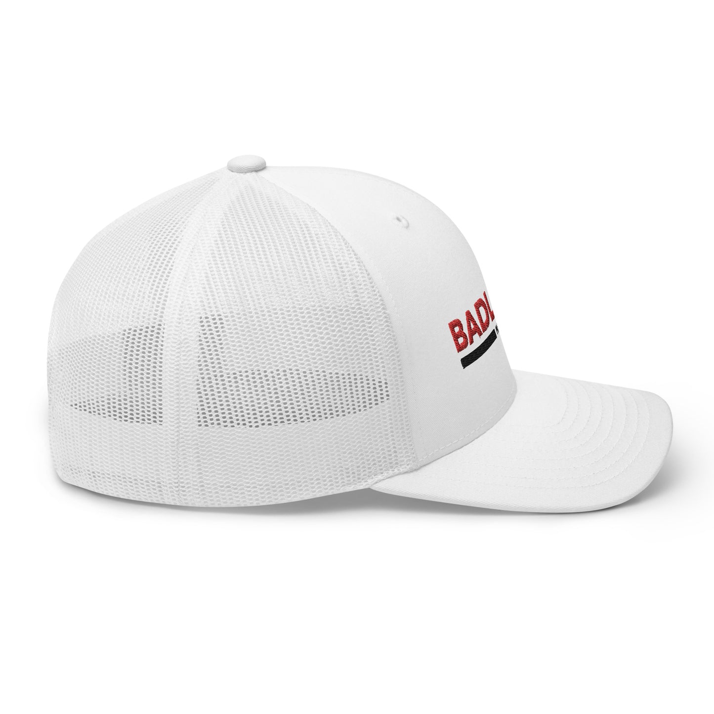 Badlands Trucker Cap with red/blk logo