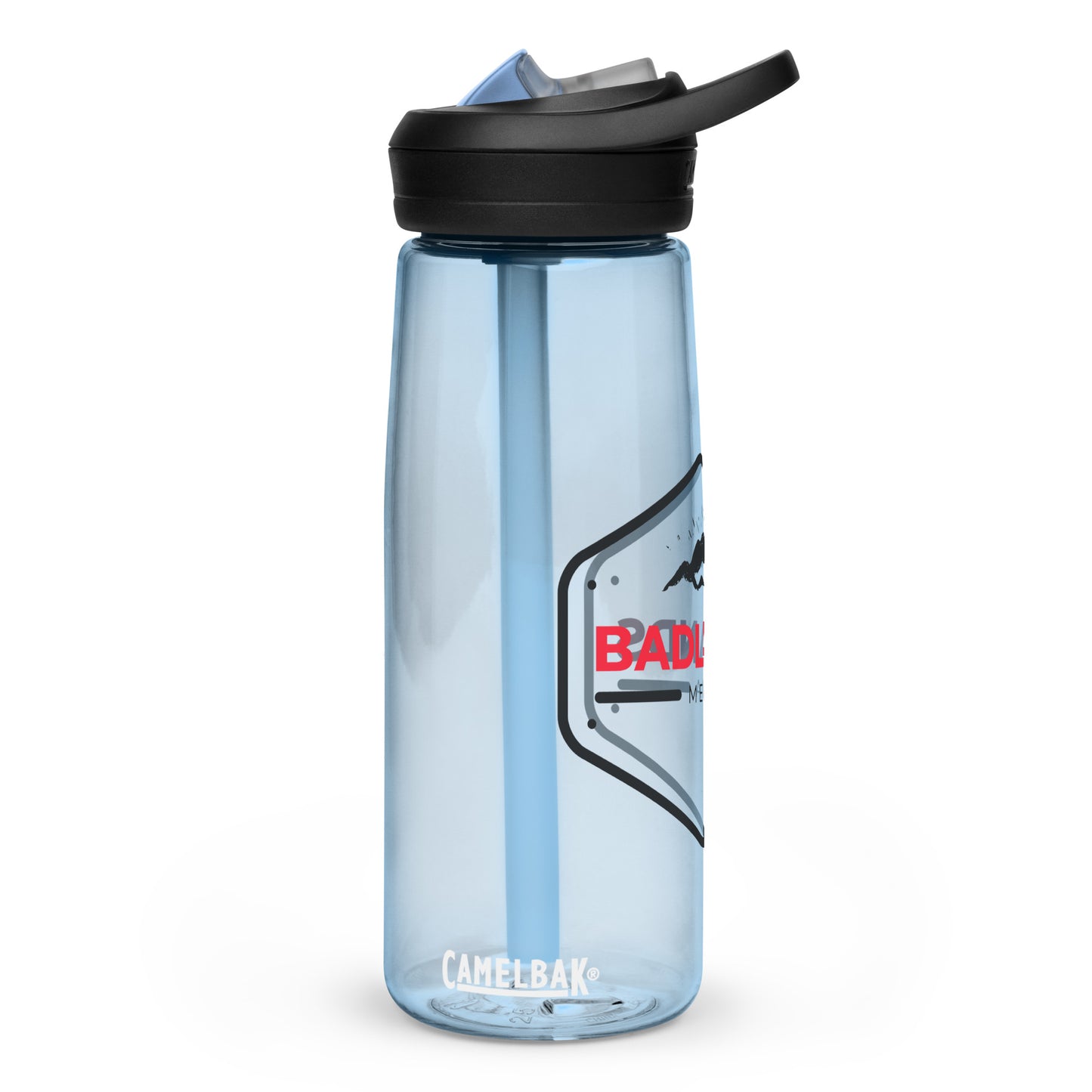 Badlands Sports Water Bottle (red/blk logo)