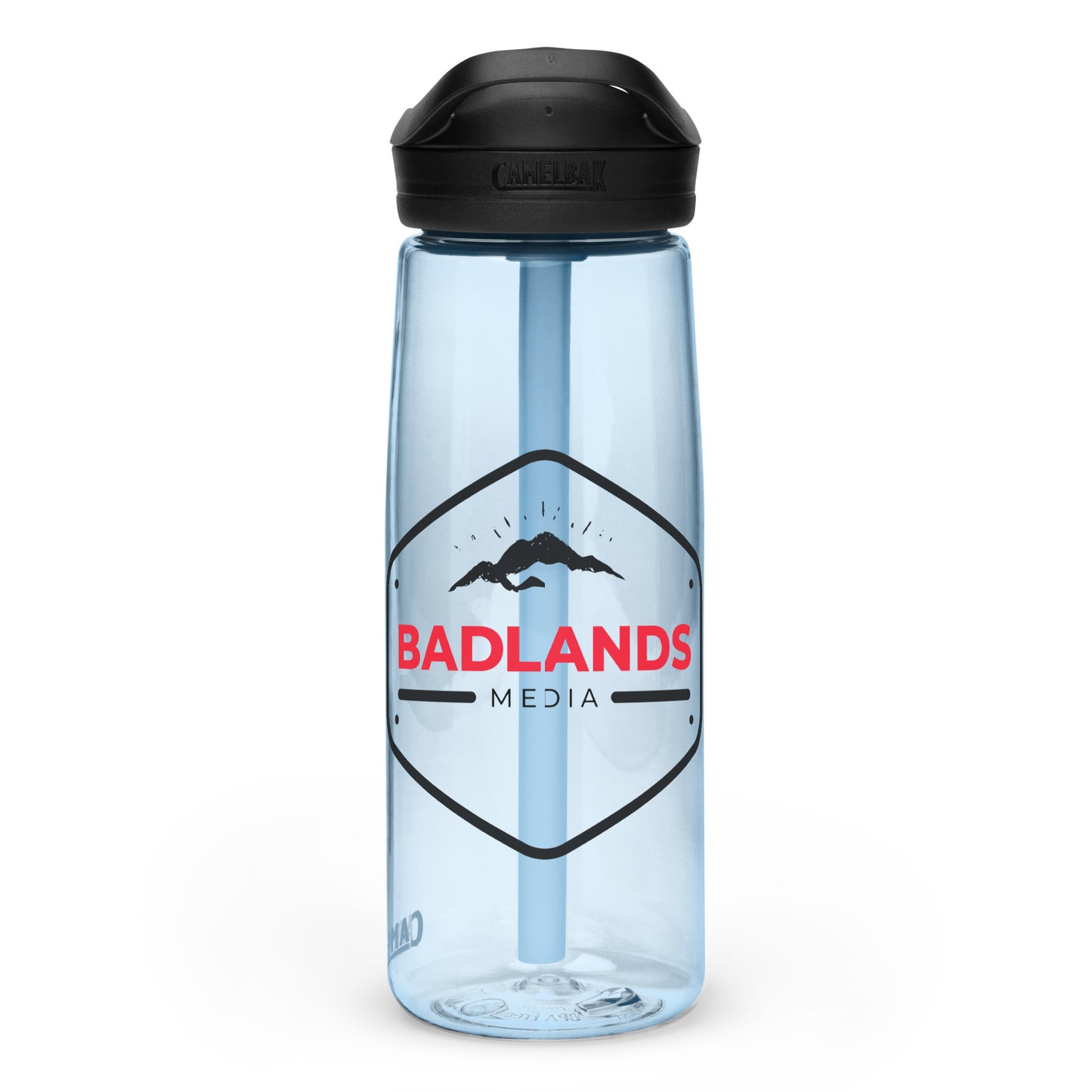 Badlands Sports Water Bottle (red/blk logo)